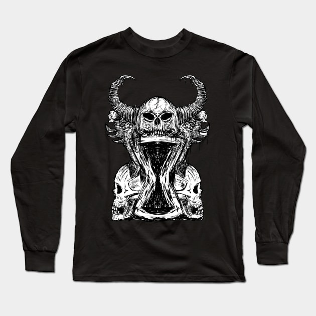 Beneath The Darkness Sketch Long Sleeve T-Shirt by DeathAnarchy